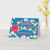 Absoluut wonderbaarlijk | Apple Pun Kaart (Gele Bloem)