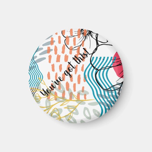 absract design magnet flowers (Voorkant)