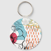 absract design magnet flowers sleutelhanger (Voorkant)
