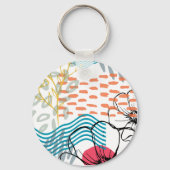 absract design magnet flowers sleutelhanger (Achterkant)