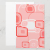 Absract rood vierkant Briefpapier (Voorkant / Achterkant)