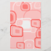 Absract rood vierkant Briefpapier (Voorkant)