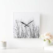 Absract White Vierkante Klok (Huis)