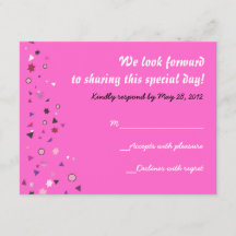 Abstact Bat Mitzvah Reply Card