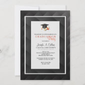 Abstact Black en Grey Invitation Kaart (Voorkant)