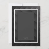 Abstact Black en Grey Invitation Kaart (Achterkant)