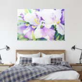 *~* Abstact Bloemen TV2 Uitgerekte Canvas Print (Insitu (Slaapkamer))