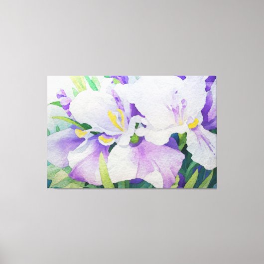 *~* Abstact Bloemen TV2 Uitgerekte Canvas Print (Voorkant)