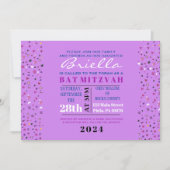 Abstact Tree of Life Bat Mitzvah Invitation Gold Kaart (Voorkant)