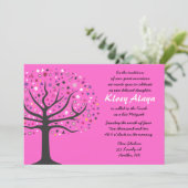 Abstact Tree of Life Bat Mitzvah Invitation Kaart (Staand voorkant)