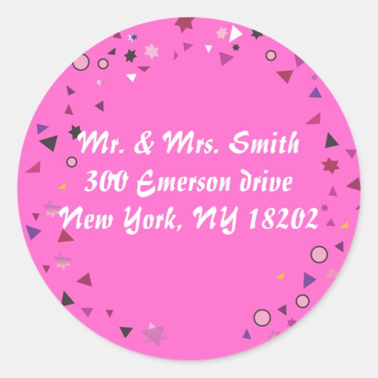 Abstact Tree of Life Bat Mitzvah Invitation Ronde Sticker (Voorkant)