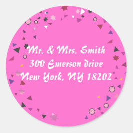 Abstact Tree of Life Bat Mitzvah Invitation Ronde Sticker