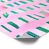 Abstact Vase en tabelinstelling in Aqua en Oranje Poster (Hoek)