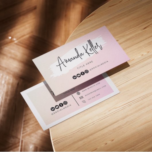 Abstact Waterverf minimalistische business Visitekaartje