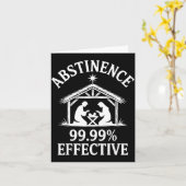 Abstinence 99.99% Effective Fun Holiday Humor  Kaart (Gele Bloem)