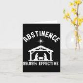 Abstinence 99.99 Percent Effective Nativity Christ Kaart (Gele Bloem)