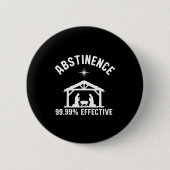 Abstinence 99.99 Percent Effective Nativity Christ Ronde Button 5,7 Cm (Voorkant)