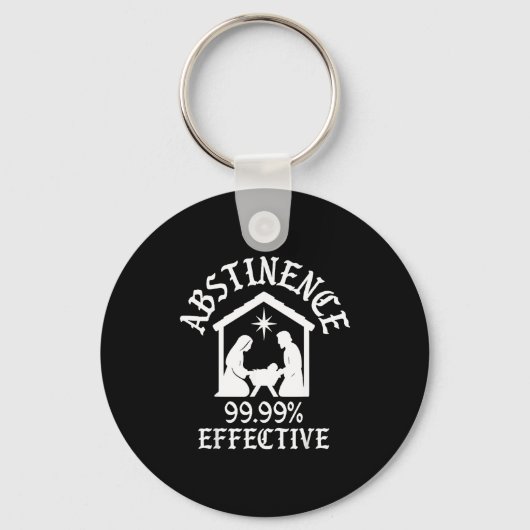 Abstinence 99.99 Percent Effective Nativity Christ Sleutelhanger (Voorkant)