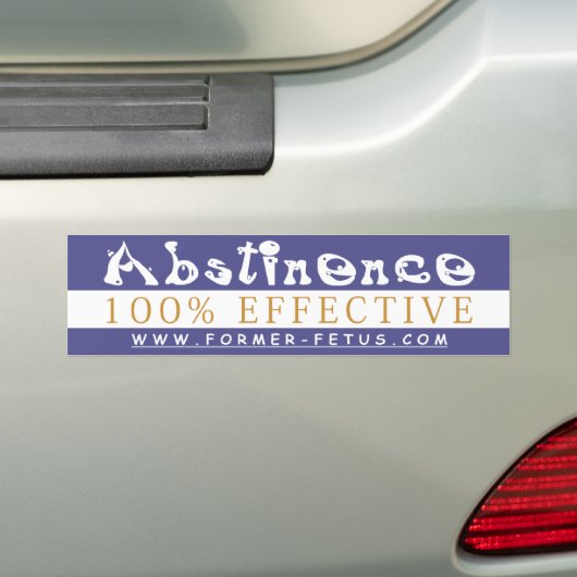 Abstinence Bumper Bumpersticker (Op auto)