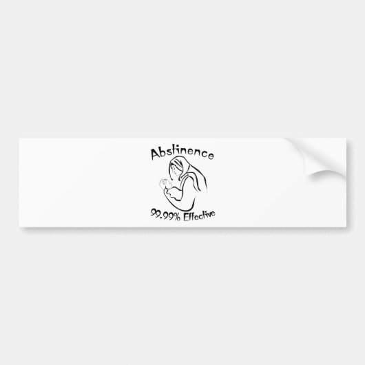 Abstinentie 99,99% Effectief Bumpersticker (Voorkant)