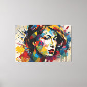 ABSTR_24_001, Abstracte gezichten Art Canvas Afdruk (Voorkant)