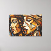 ABSTR_24-015, Kubisme Canvas Afdruk (Voorkant)