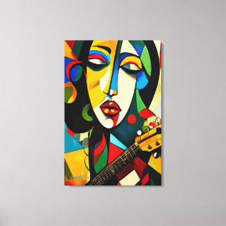 ABSTR_24-024, Kubisme Canvas Afdruk