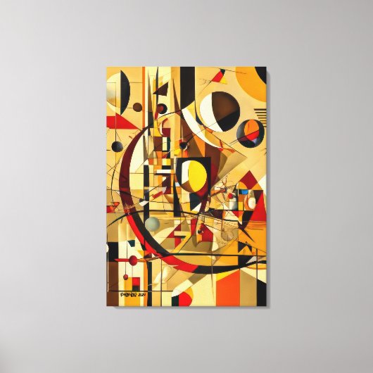 ABSTR_24-026, geometrisch, kubisme Canvas Afdruk (Voorkant)
