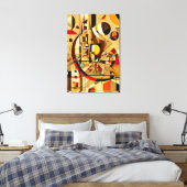 ABSTR_24-026, geometrisch, kubisme Canvas Afdruk (Insitu (Slaapkamer))