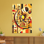 ABSTR_24-026, geometrisch, kubisme Canvas Afdruk (Insitu (Woonkamer))