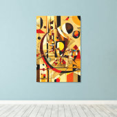 ABSTR_24-026, geometrisch, kubisme Canvas Afdruk (Insitu (Houten vloer))
