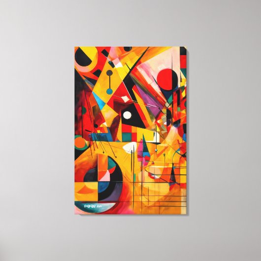 ABSTR_24-028, geometrisch, kubisme Canvas Afdruk (Voorkant)