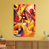 ABSTR_24-028, geometrisch, kubisme Canvas Afdruk (Insitu (Woonkamer))
