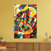 ABSTR_24-029, geometrisch, kubisme Canvas Afdruk (Insitu (Woonkamer))