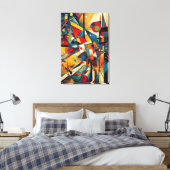 ABSTR_24-033, Geometrisch, kubisme Canvas Afdruk (Insitu (Slaapkamer))