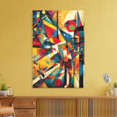 ABSTR_24-033, Geometrisch, kubisme Canvas Afdruk (Insitu (Woonkamer))