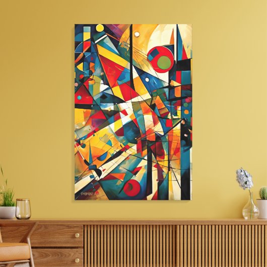 ABSTR_24-033, Geometrisch, kubisme Canvas Afdruk (Insitu (Woonkamer))