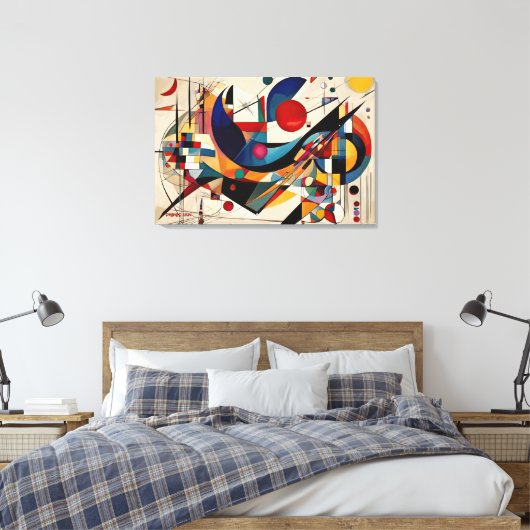 ABSTR_24-034, Geometrisch, kubisme Canvas Afdruk (Insitu (Slaapkamer))