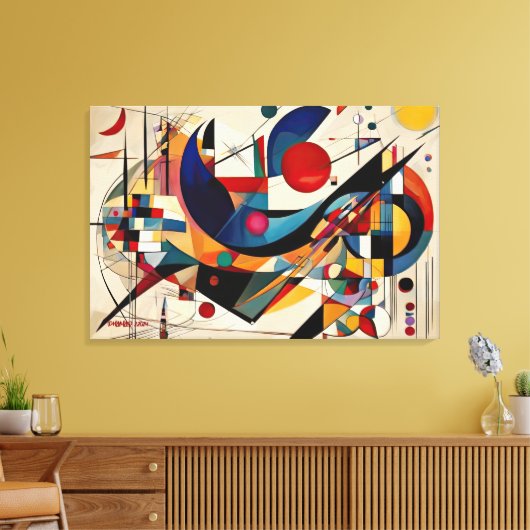 ABSTR_24-034, Geometrisch, kubisme Canvas Afdruk (Insitu (Woonkamer))