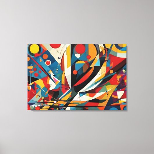 ABSTR_24-034, Geometrisch, kubisme Canvas Afdruk (Voorkant)