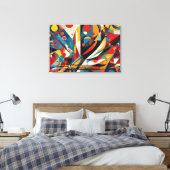 ABSTR_24-034, Geometrisch, kubisme Canvas Afdruk (Insitu (Slaapkamer))
