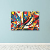 ABSTR_24-034, Geometrisch, kubisme Canvas Afdruk (Insitu (Houten vloer))