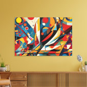 ABSTR_24-034, Geometrisch, kubisme Canvas Afdruk (Insitu (Woonkamer))