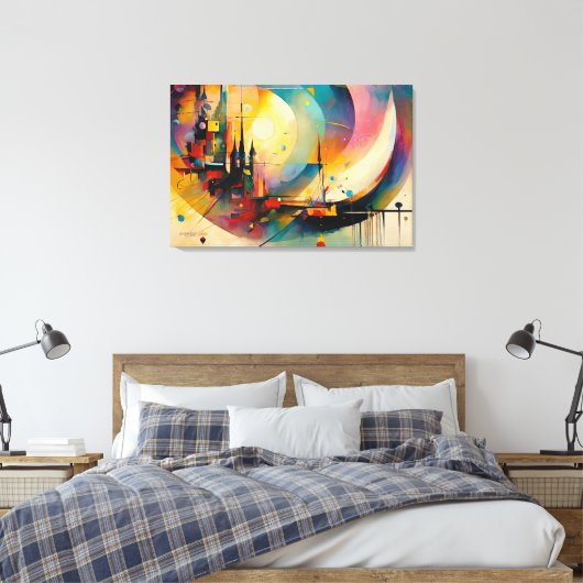 ABSTR_24-040, Abstracte galerijkunst Canvas Afdruk (Insitu (Slaapkamer))