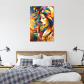 ABSTR_24-043, Abstracte galerijkunst Canvas Afdruk (Insitu (Slaapkamer))