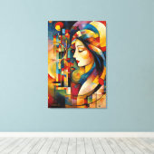 ABSTR_24-043, Abstracte galerijkunst Canvas Afdruk (Insitu (Houten vloer))