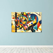 ABSTR_24-046, Abstracte galerijkunst Canvas Afdruk (Insitu (Houten vloer))