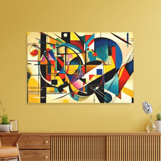 ABSTR_24-046, Abstracte galerijkunst Canvas Afdruk (Insitu (Woonkamer))