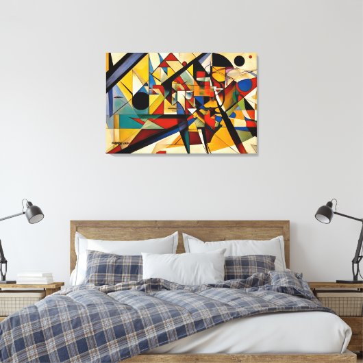 ABSTR_24-049, Abstracte galerijkunst Canvas Afdruk (Insitu (Slaapkamer))