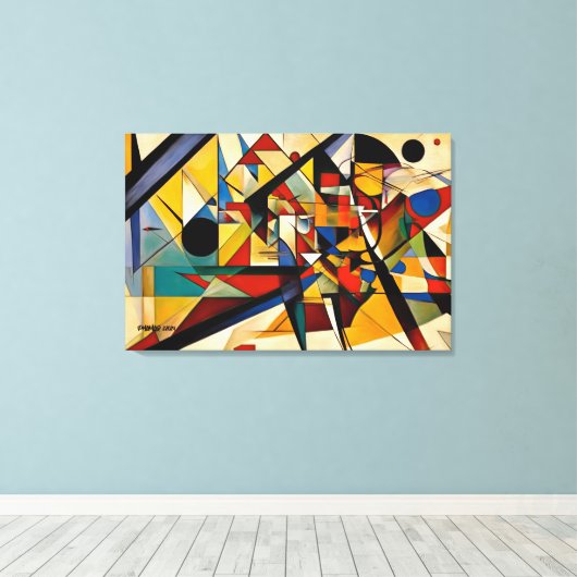 ABSTR_24-049, Abstracte galerijkunst Canvas Afdruk (Insitu (Houten vloer))